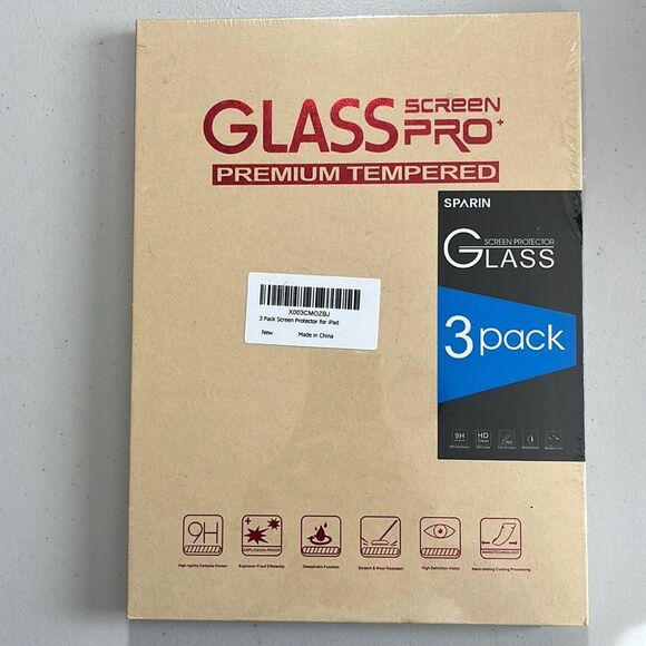 Tempered Glass Screen Protectors for IPad  3 Pack NWT - Picture 1 of 2